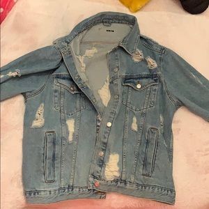 Ripped jean jacket